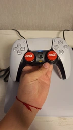 Силиконовые накладки на стики Coca Cola (Black) для геймпадов Sony DualShock PS4 / DualSense PS5 / Xbox Series|One / Pro Controller (2шт.)