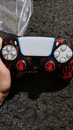 Качественный защитный силиконовый чехол Death Stranding (Black/Red) для геймпада Sony DualSense PS5 + накладки на стики [466129309]