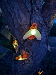 Уличная гирлянда на солнечной батарее Пчелки 6,5м, 50 LED, 8 режимов, Теплый белый фото от покупателей 2
