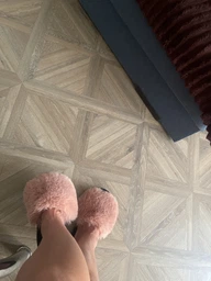 Домашние комнатные тапочки пушистый мех 6098-3 пудровые размер 36/37 (23-23,5 см)