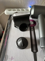 Професійний фен стайлер для волосся Super Hair Dryer 1600 Вт + 5в1 насадок, рожевий, фуксія фото від покупців 9
