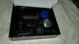 Массажер пистолет перкуссионный сенсорный 6в1 Massage Gun для тела спины ног и шеи мышц ультракомпактный ударный ручной черный