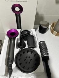 Професійний фен стайлер для волосся Super Hair Dryer 1600 Вт + 5в1 насадок, рожевий, фуксія фото від покупців 6