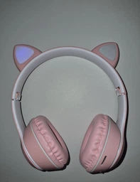 Беспроводные наушники с кошачьими ушками CAT EAR Bluetooth 5.0 + EDR детские наушники, игровые с блютуз гарнитурой и LED подсветкой, черные VIV-23M фото от покупателей 10