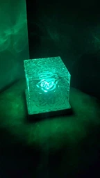 Нічник від USB куб зоряне небо LED настільна RGB лампа 16 кольорів для спальні та дитячої + пульт фото від покупців 11