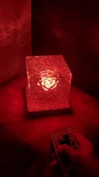 Нічник від USB куб зоряне небо LED настільна RGB лампа 16 кольорів для спальні та дитячої + пульт фото від покупців 10