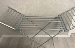 Электрическая сушилка для белья для одежды с подогревом 230W электро сушки с обогревом боковых крыльев 18-канальная алюминиевая сушка складная напольная раскладная электросушилка Серая фото от покупателей 3