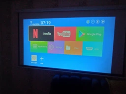 Смарт проектор з акумулятором Android 280 ANSI HD 720P підтримка 4K wi-fi 6 Bluetooth Salange HY300 pro max plus портативний міні для дому та офісу домашній кінотеатр для фільмів і презентацій HDMI USB 180° поворот з батареєю 12000 mAh білий