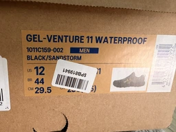 Чоловічі кросівки для бігу з мембраною ASICS Gel-Venture 11 Waterproof 1011C159-001 40 (7US/6UK) 25.25 см Чорні (4571633483707)