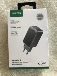 Мережевий зарядний пристрій Ugreen X553 Nexode Air GaN Tech USB + 2 x USB Type-C 65W (35042) Grey фото від покупців 4