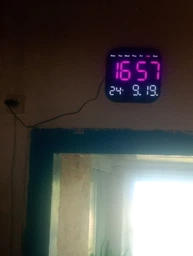 Часы Deepfox DS-6650 LED цифровые электронные настенные Будильник Дата Температура 18,5х18,5см синий