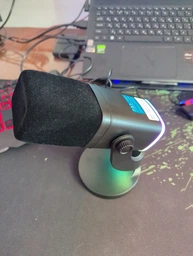 Динамічний Мікрофон Black XLR/USB для стримінгу та Ігровий RGB-підсвітка Mute Роз'єм для навушників Настільна підставка для PC П