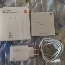 Зарядное устройство Xiaomi 33W с кабелем USB Type-C 1 м белое сетевой адаптер быстрой зарядки для телефона планшета и USB-устройст