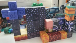 Магнітний конструктор Minecraft 100 шт + ПОДАРУНОК 3 фігурки по грі Майнкрафт Підземелля та лава Mk001019 фото від покупців 2