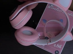 Беспроводные наушники с кошачьими ушками CAT EAR Bluetooth 5.0 + EDR детские наушники, игровые с блютуз гарнитурой и LED подсветкой, черные VIV-23M фото от покупателей 8