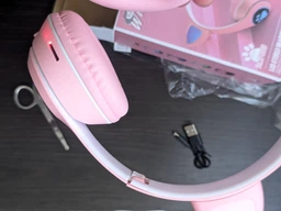 Беспроводные наушники с кошачьими ушками CAT EAR Bluetooth 5.0 + EDR детские наушники, игровые с блютуз гарнитурой и LED подсветкой, черные VIV-23M фото от покупателей 7
