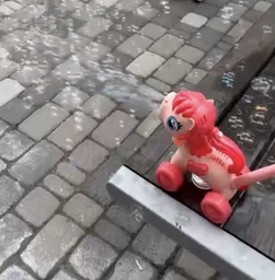 Каталка з мильними бульбашками 8522 на батарейках, з підсвіткою Казковий Єдиноріжка