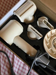 Фен для волосся професійний Super Hair Dryer 5в1 з тримачем білий + сірий фото від покупців 11