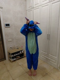 Пижама кигуруми Kigurumi Стич синий для мальчика размер на рост 110-120 см (200941)