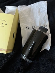 Термокухоль SMEG Wall Mug 240 мл з подвійними стінками та поворотною кришкою Сірий