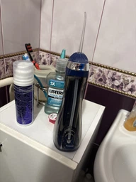 Іригатор для ротової порожнини 200 мл бездротовий акумуляторний Oral Irrigator, портативний з 3 режимами роботи і 4 змінними насадками для догляду за зубами, яснами та брекетами Білий, AND-1-37-White