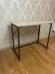 Стіл розкладний Моріс 900 Ferrum-decor 750x900x500 Чорний метал ДСП Бетон 16 мм (MORI907)