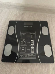 Ваги підлогові смарт розумні скляні для дому Scale one Black електронні фітнес Bluetooth з додатком для смартфона 180 кг чорні фото від покупців 12