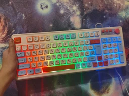 Клавиатура Maxxter KBG-3C01-UA, белый, USB, 98 кнопок, LED подсветка, 1.8 м