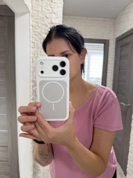 Чохол Magnetic Vision для Apple iPhone 17 Pro Max бампер із мікрофіброю білий