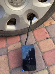 Авто компрессор беспроводной портативный 5в1 с функцией Powerbank 6000 mAh 10.3 Bar автомобильный насос для колес машины шин фото от покупателей 2