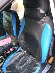 Комплект модельных чехлов AMI.AUTO из германской экокожи черно-желтые кант на Мицубиси Лансер 10 2,0 (Mitsubishi Lancer 10) 2007-2011 седан фото от покупателей 2