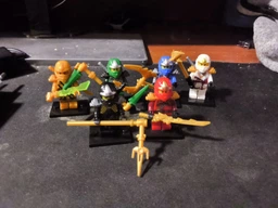 Набір фігурок конструктор Ниндзяго ninjago Джей Кай Зейн Коул Ллойд Ниа Ниндроид Гармадон 6 штук (II) 33524