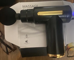 Масажер м'язовий ручний Massage Gun Акумуляторний перкусійний Масажний 4 насадки для рук ніг шиї