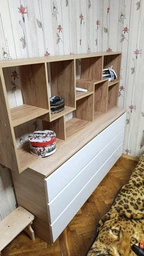 Комод Антрацит 1500 х 376 х 730 h ДСП Брайт Мастер Форм 20069 (телескопические направляющие) фото от покупателей 1