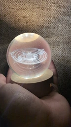 Ночник Декоративный 3D хрустальный шар "Галактика", декоративная ночная лампа 3D. ночное освещение, детское освещение, лампа ночная, ночной светильник