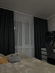 Штора ArtTextil микровелюр 150×260 см 1шт графитовая №130 фото от покупателей 3
