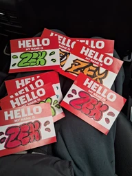 Стикеры "Hello my name is" Красные (100шт)