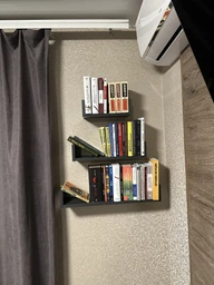 Навісні полиці настінні на стіну для книг декора дома полички антрацит фото від покупців 1
