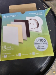 Вытяжной вентилятор для ванной комнаты Ecovent DECORA Ø100 Super Silent, 93 m3/h, Чёрный матовый плексиглас (DECORA100PLBLMAT) фото от покупателей 1