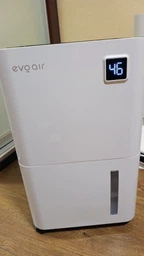 Осушувач повітря 20 л/24 год, evoair OptiDry 20, до 60 м², резервуар 2 л, розумний контроль вологості повітря від 30% до 80%, цифровий дисплей, White