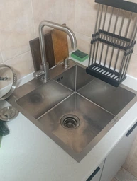 Мойка из нержавеющей стали AQUAMILL 5050 + смеситель + дозатор + решетка