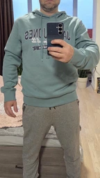 Худи мужское Jack & Jones 12279649-Mineral Blue 2XL Морской зеленый (5715830455788)