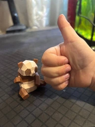Магнитный 3D-конструктор Маленькая панда тёмно-коричневый + светло-коричневый