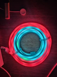 Умная гибкая неоновая led лента smart neon RGB-IC magic с bluetooth usb адаптером диодная подсветка 5 метров смарт светодиодный ргб цветной неон адресная трубка управление с телефона пульт с блютуз приложением 5 вольт комплект для авто тв пк фото от покупателей 4