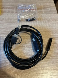 Эндоскоп для смартфона и компьютера Type-C + USB для Android Windows с гибким зондом, 2 м, камера 5.5 мм автомобильный для дома водонепроницаемый, гибкая камера