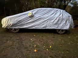 Чехол-тент для автомобиля всесезонный от солнца и снега, размер XL (495×190×150 см), защитная накидка на авто (серый)