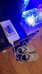 Нічний куб проектор північного сяйва RGB Настільна лампа 4 кольорів. Проекція водяної хвилі. LED світильник від USB(2053374)(WB) фото от покупателей 1