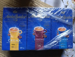 Набор молотого кофе Ambassador Premium 225 г + Strong 225 г + Crema 225 г (8721077550190)