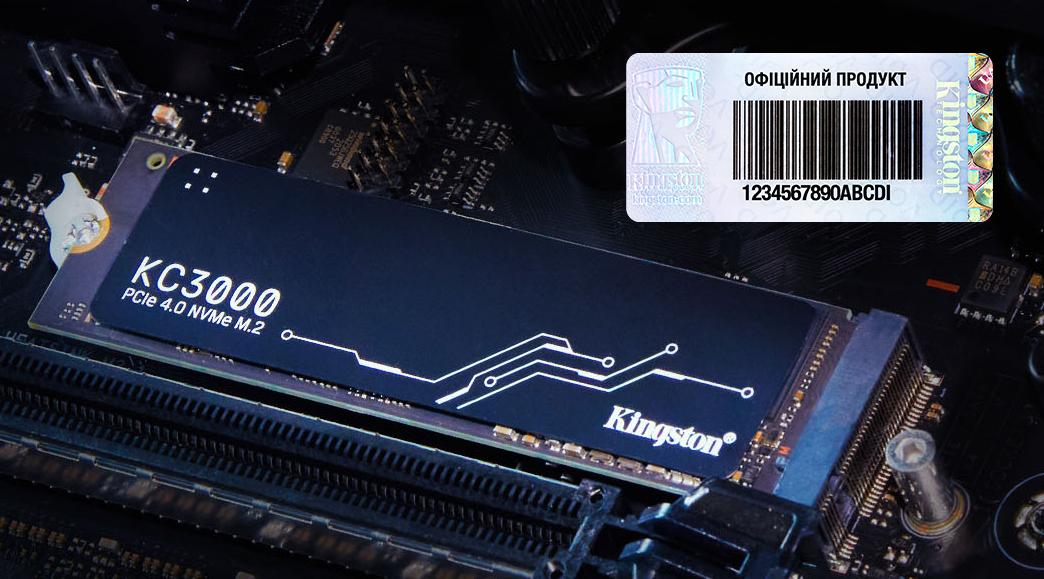 SSD диск Kingston KC3000 1TB M.2 2280 NVMe PCIe Gen 4.0 x4 3D TLC