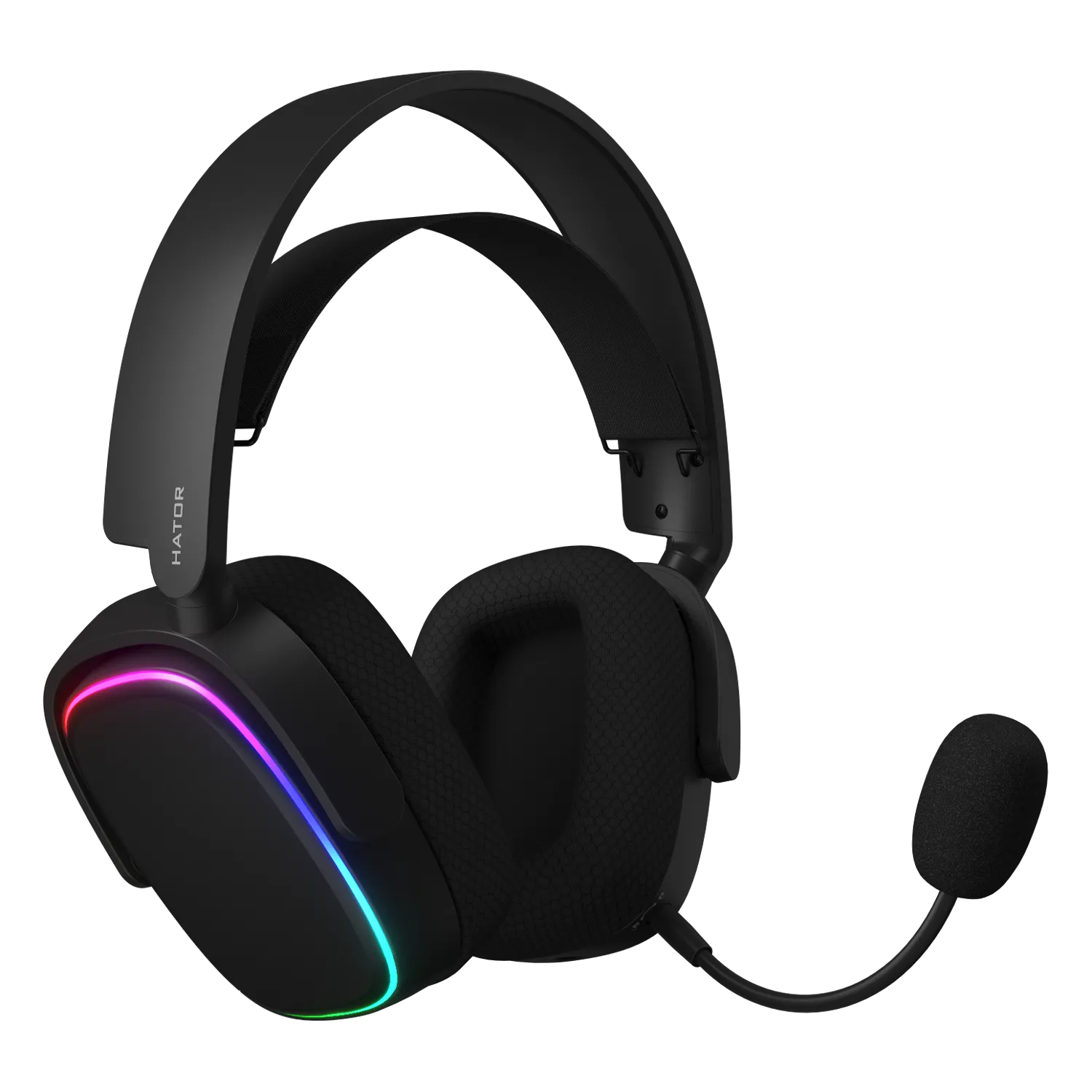 528Hz ハンマー付き ニチオン製 SoundHeart Наушники Hator Phoenix Wireless RGB Tri-mode Black (HTA-870